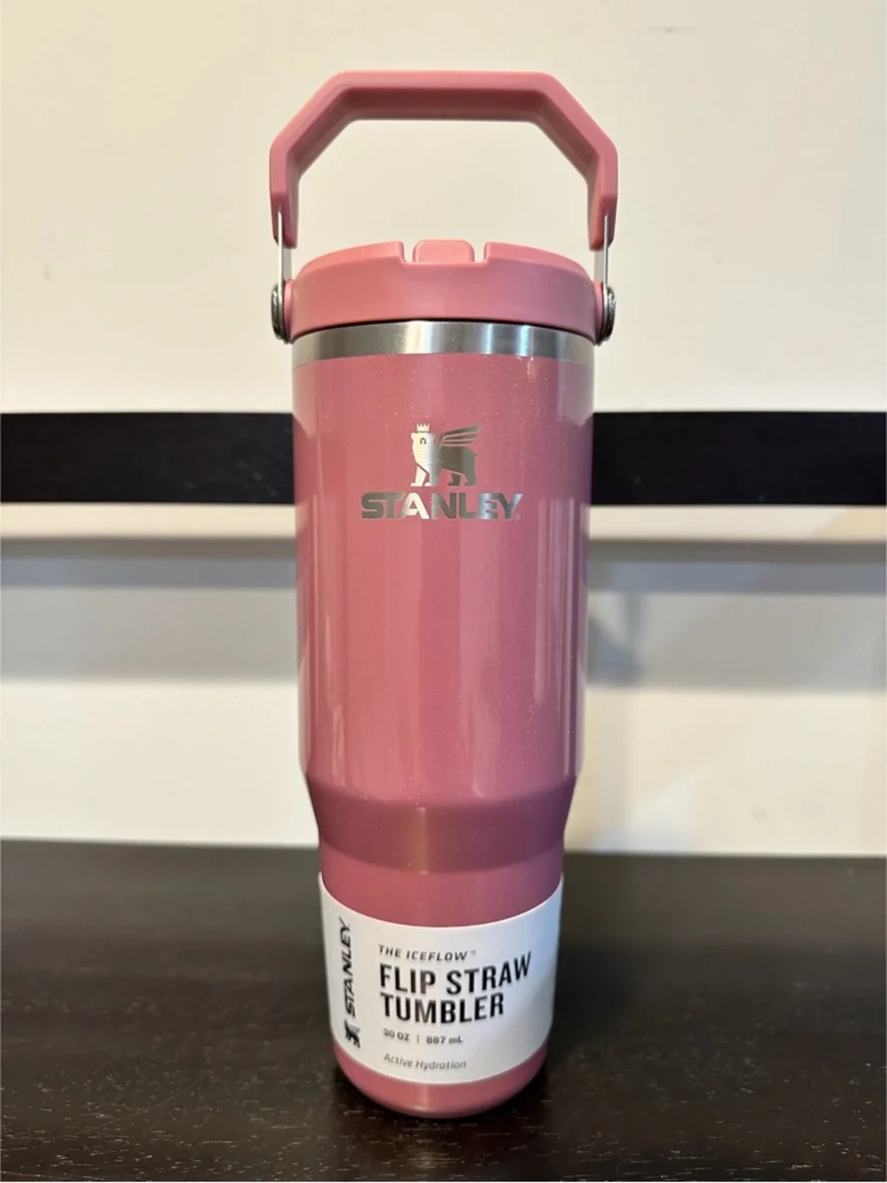 Stanley IceFlow Flip Straw Tumbler 30oz Port Shimmer Pink - Picture 2 of 6